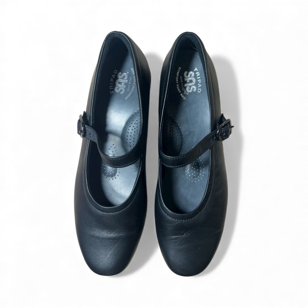 SAS Women's Black Mary Jane Flats - Picture 4 of 7
